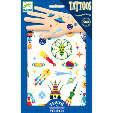 Djeco Space Tattoos Packet