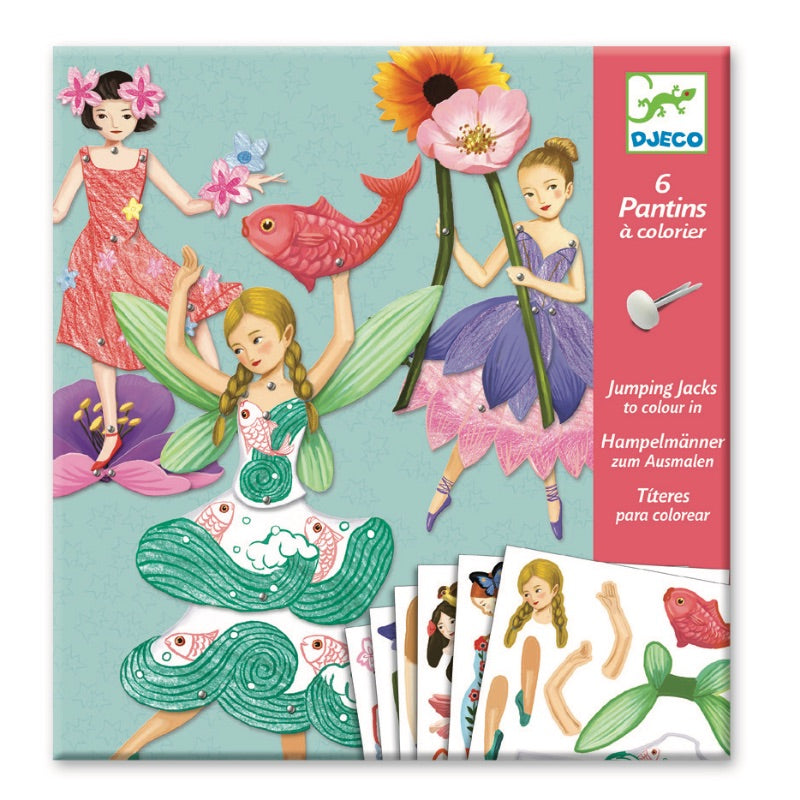 Djeco Fairy Paper Puppets Craft Kit
