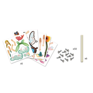 Djeco Fairy Paper Puppets Craft Kit 2