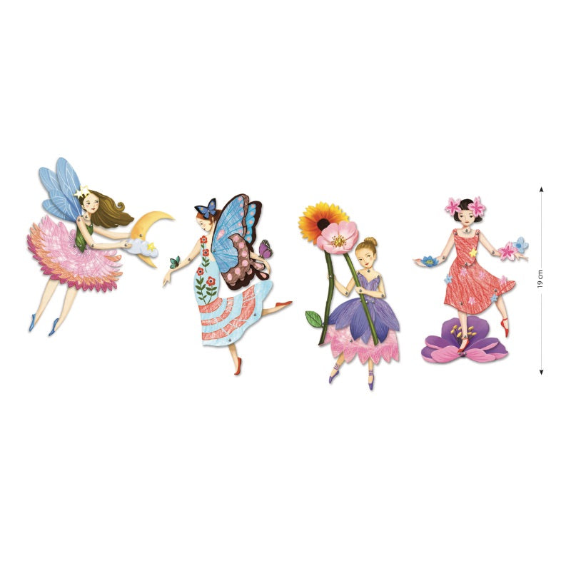 Djeco Fairy Paper Puppets Craft Kit 4