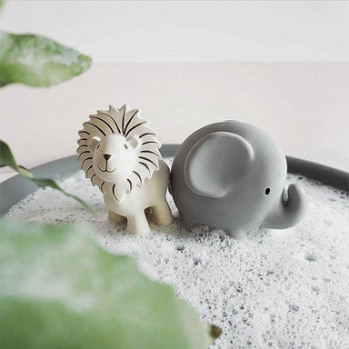 Tikiri Rubber Elephant Sealed Bath Toy with Lion