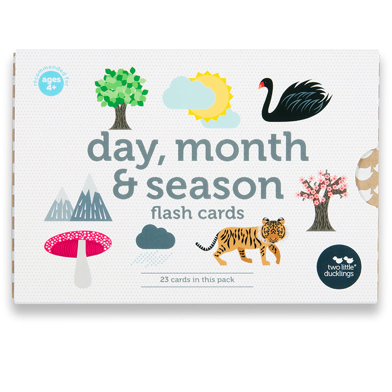 Two Little Ducklings Day, Months & Seasons Flash Cards Box