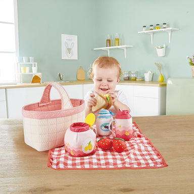 Hape Toddler Picnic Basket with Play Food 2