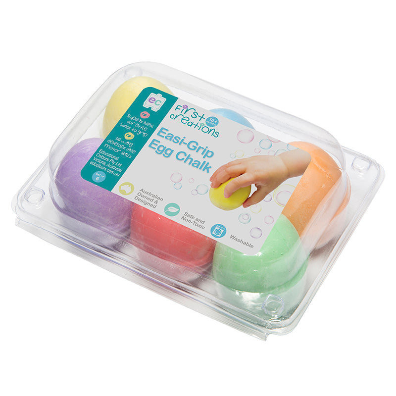 First Creations Easi-Grip Egg Chalk Set of 6