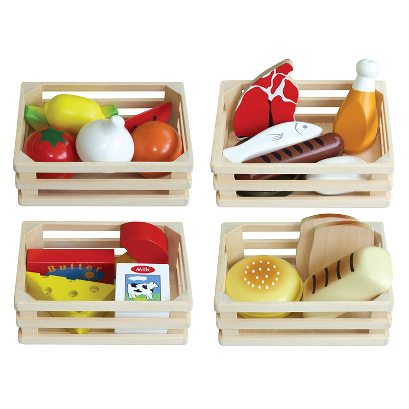 Fun Factory Wooden Play Food in Crates