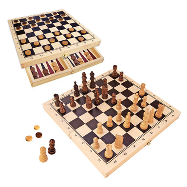 Fun Factory Chess and Checkers Fold-up Game