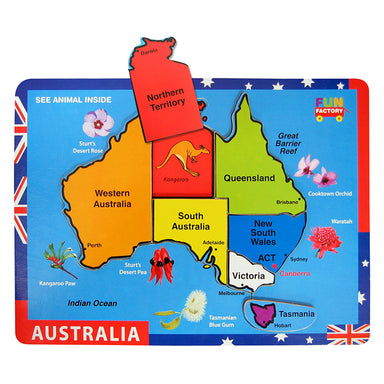 Fun Factory Australia Map Raised Puzzle