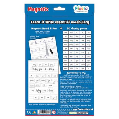 Fiesta Crafts Magnetic Words Reception Year Back Packaging