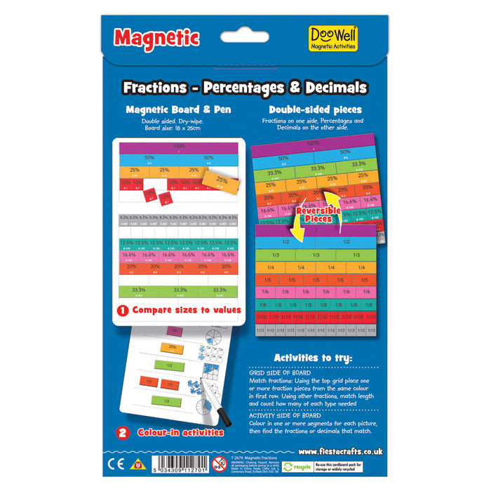 Fiesta Crafts Magnetic Fractions Back Packaging