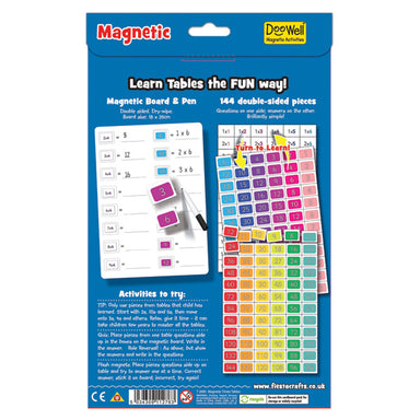 Fiesta Crafts Magnetic Times Tables Back Packaging
