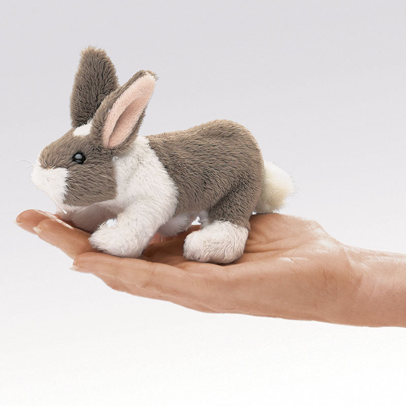 Folkmanis Mini Bunny Rabbit Finger Puppet CLose