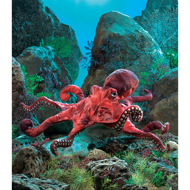 Folkmanis Red Octopus Hand Puppet Sea