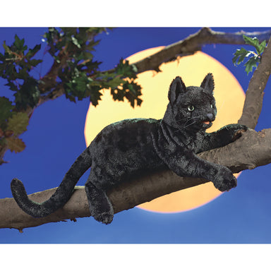 Folkmanis Black Cat Hand Puppet Moon