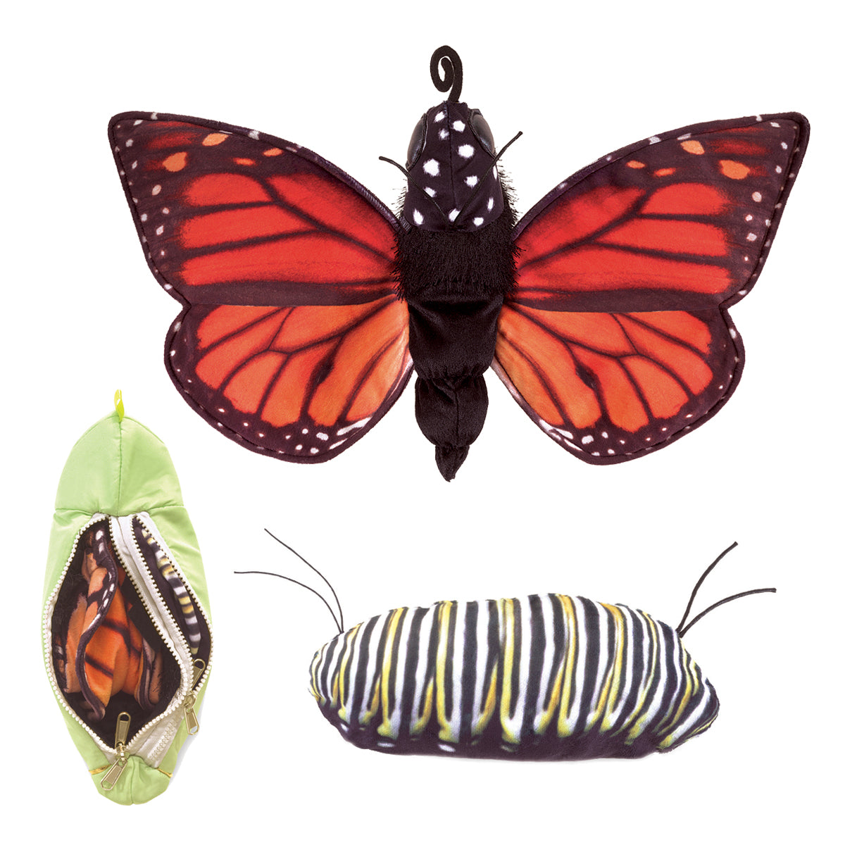 Folkmanis Monarch Butterfly Life Cycle Hand Puppet
