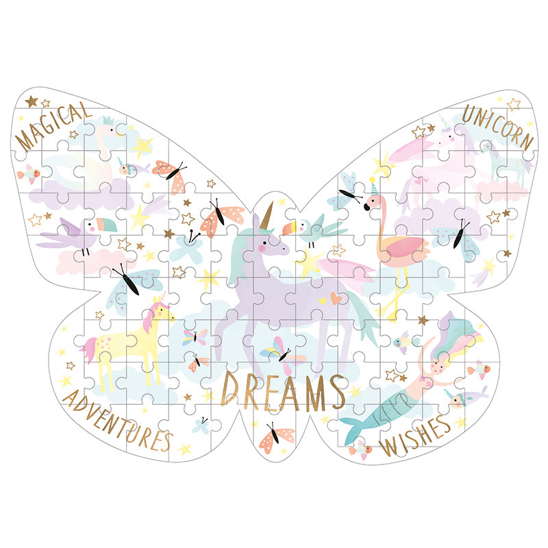 Floss & Rock Fantasy Butterfly Shaped 80 Piece Jigsaw Puzzle 