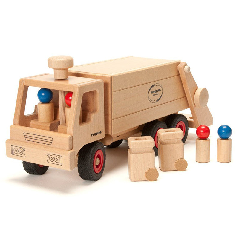 Fagus Wooden Garbage Tipper Truck Contents