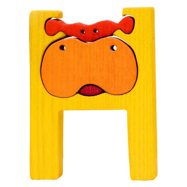 Fauna H for Hippo Letter Puzzle