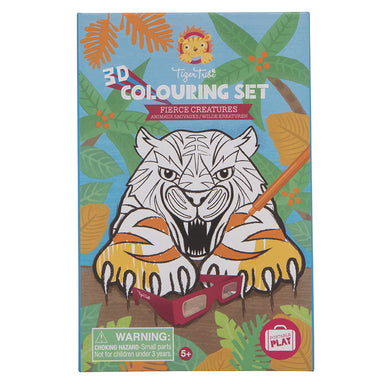 Tiger Tribe 3D Colouring Set Fierce Creatures Front