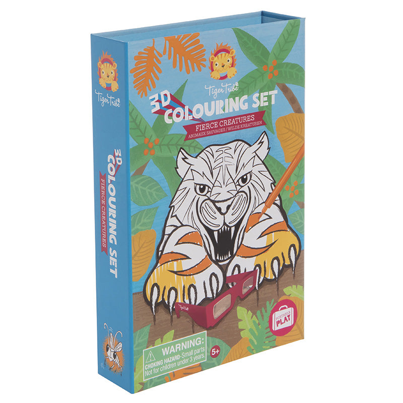 Tiger Tribe 3D Colouring Set Fierce Creatures Angle