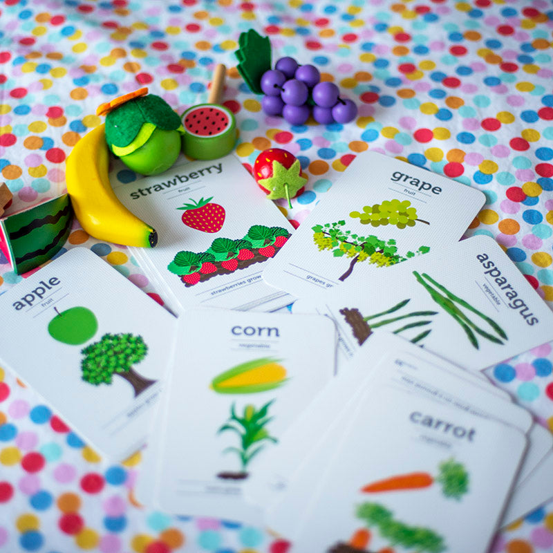 Two Little Ducklings Fruit & Vegetable Flash Cards Examples