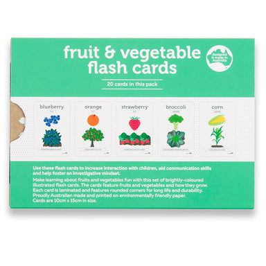 Two Little Ducklings Fruit & Vegetable Flash Cards Back Cover