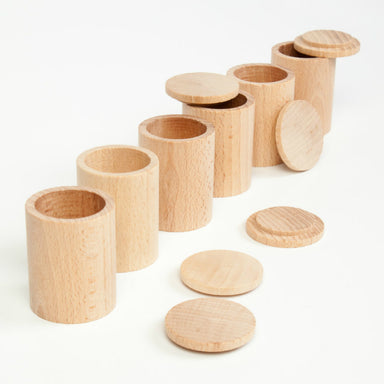 Grapat 6 Wooden Cups with Lids Set