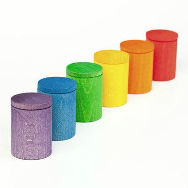 Grapat 6 Coloured Cups with Lids Rainbow Set 2
