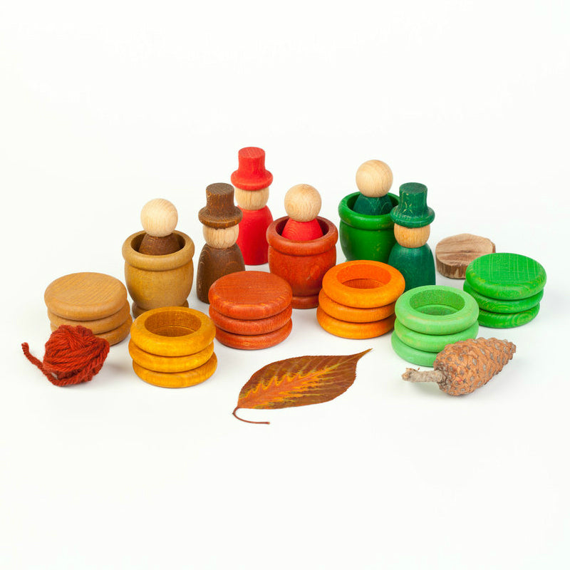 Grapat Nins Autumn Peg People Play Set Leaves