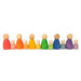 Grapat 6 Baby Nins Rainbow Peg People Lined up