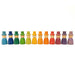 Grapat 12 Magos Rainbow Wizard Peg People in Line