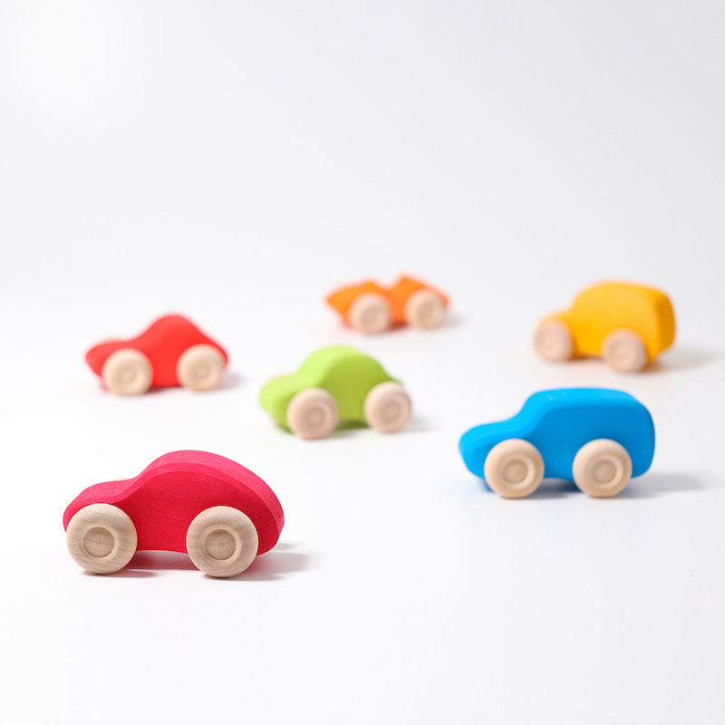 Grimm's Coloured Wooden Cars 