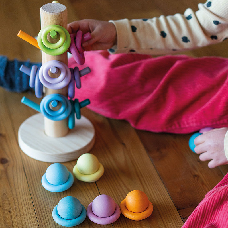 Grimm's Sorting Helper Building Rings Pastel 2