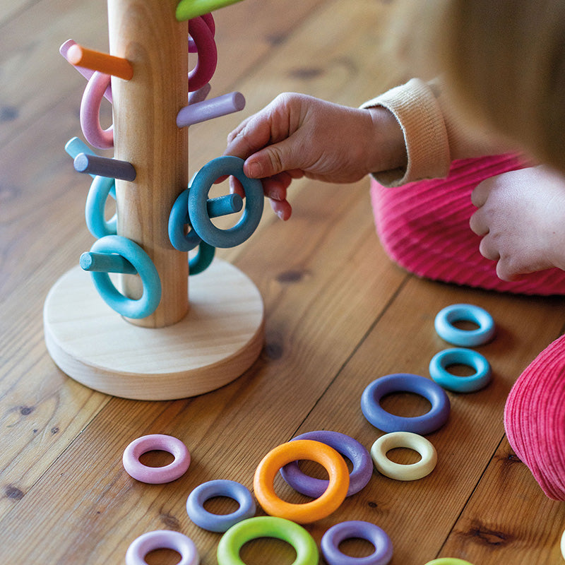 Grimm's Sorting Helper Building Rings Pastel Floor