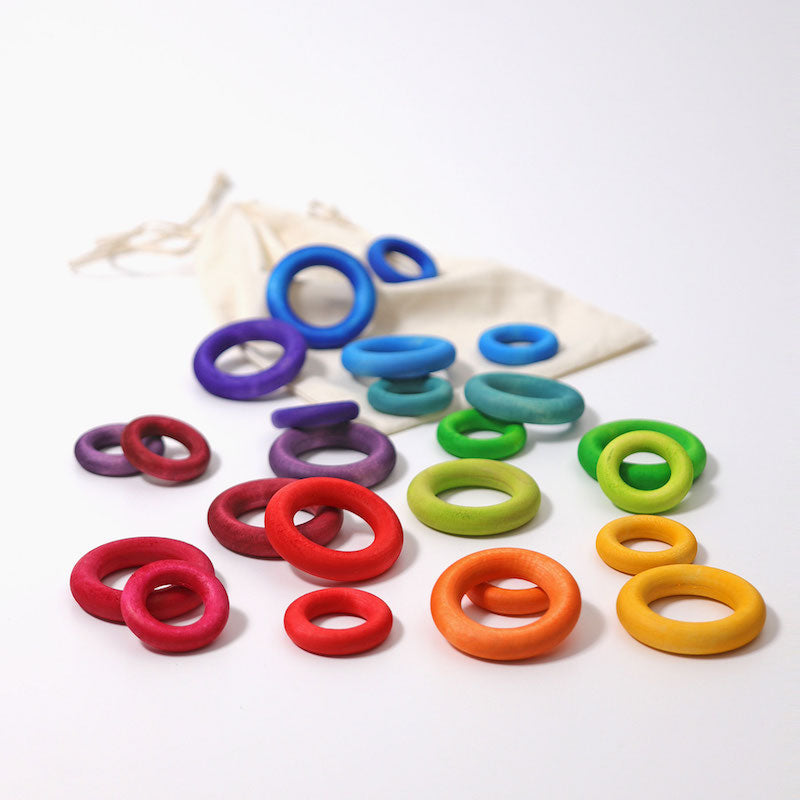 Grimm's Rainbow Building Rings Bag