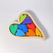 Grimm's Wooden Building Blocks Hearts Rainbow Top