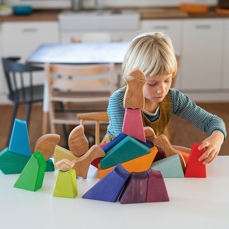 Grimm's Building Set Rainbow Lion Child