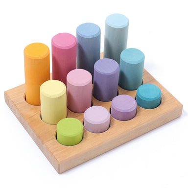 Grimm's Stacking Game Small Pastel Rollers