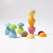 Grimm's Pastel Rainbow Wooden Mushroom 12 Pieces 2