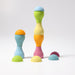 Grimm's Pastel Rainbow Wooden Mushrooms Stacked