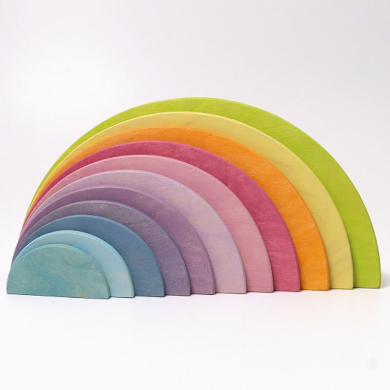 Grimm's Wooden Large Pastel Semi-circles Rainbow
