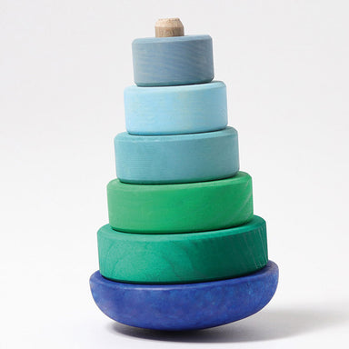 Grimm's Blue Wobbly Stacking Tower