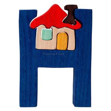 Fauna H for House Letter Puzzle