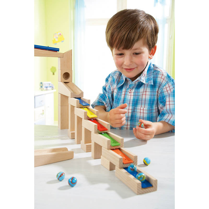 Haba Wooden Building Blocks Melodious with Boy