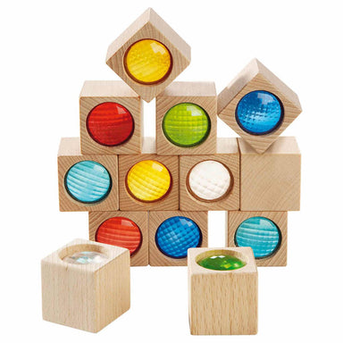 Haba Wooden Kaleidoscopic Building Blocks 13 Piece Set