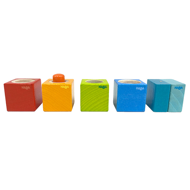 Haba Sound Block Blue Kaleidoscope Side View All Colours