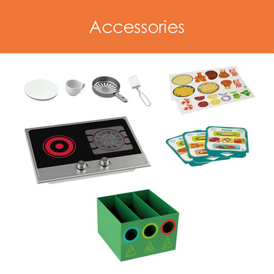 Hape Deluxe Kitchen with Fan Stove Accessories