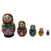 Russian Treasures Village Traditional Babushka Dolls 5pc Lined