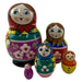 Russian Treasures Village Traditional Babushka Dolls 5pc