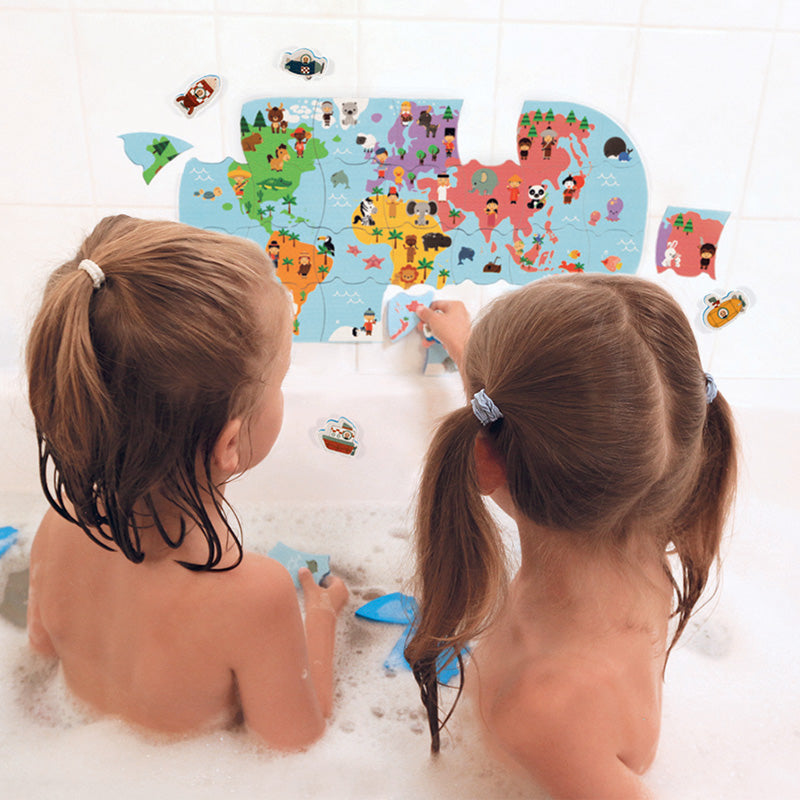 Janod Bath Map Puzzle Girls 