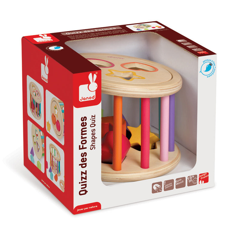 Janod Wooden Rolling Shape Sorter Packaging